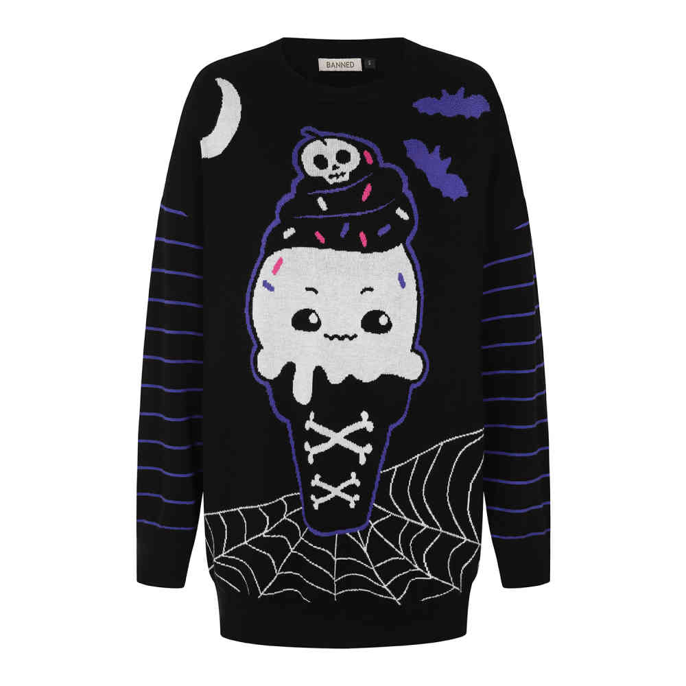 Banned - Yami Knitted Gebreide trui - Zwart